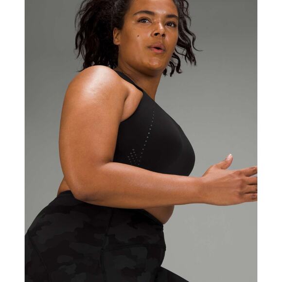 (34D) $98 Lululemon AirSupport Bra *High Support, C-DDD Cups Black /Asphalt Grey - Picture 4 of 7